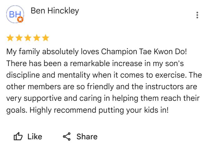 Martial Arts School | Champion Taekwon-Do